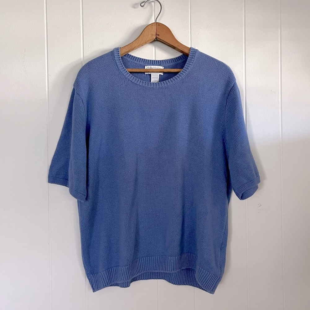 Vintage Lands End Short Sleeve Sweater